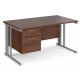 Maestro Cable Managed 800mm Desk with Two Drawer Pedestal